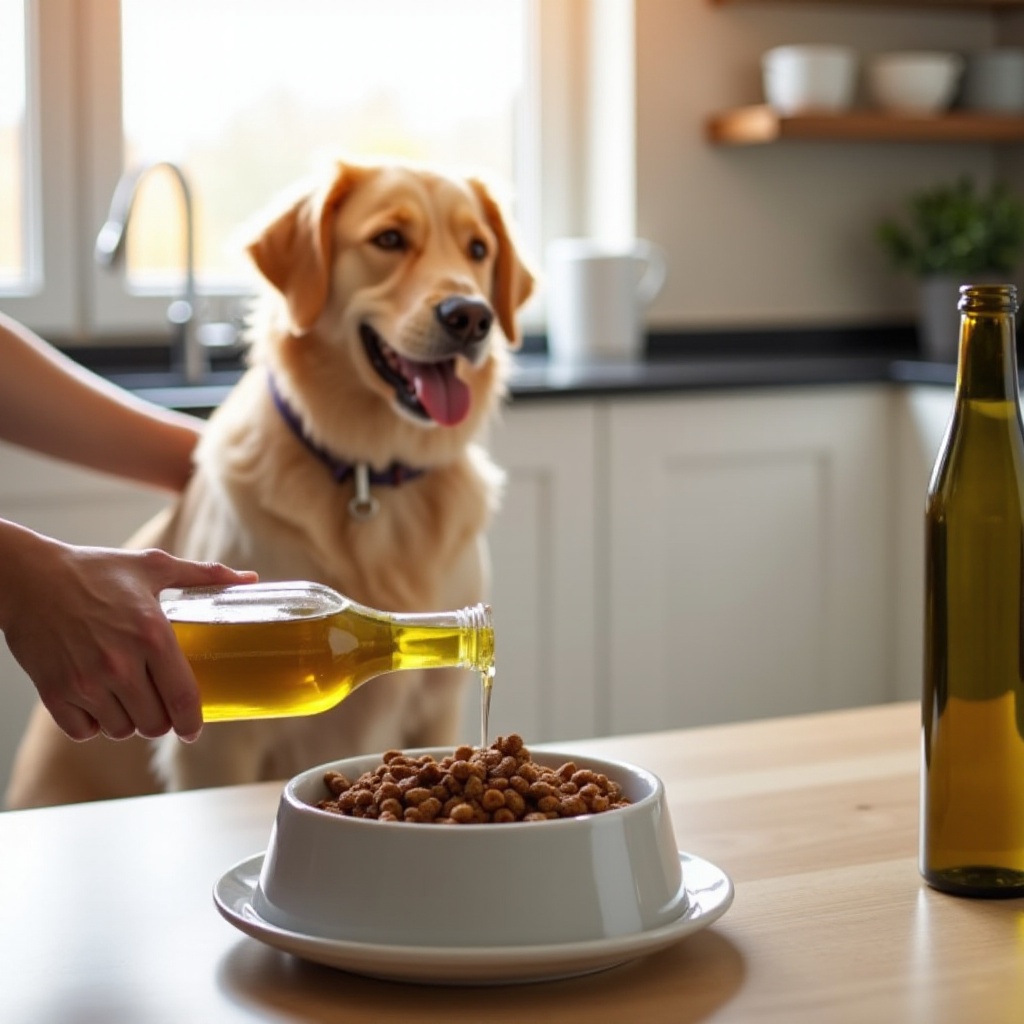 kan ik olijfolie aan het eten van mijn hond toevoegen