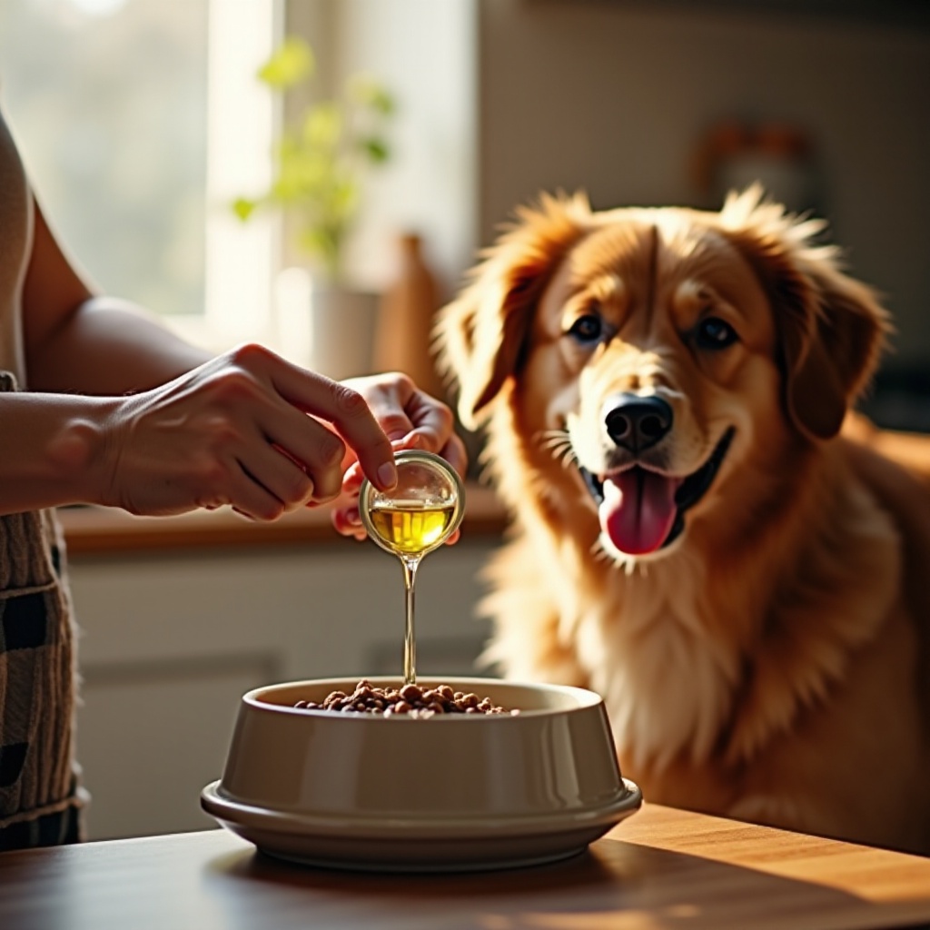 posso adicionar azeite à comida do meu cão