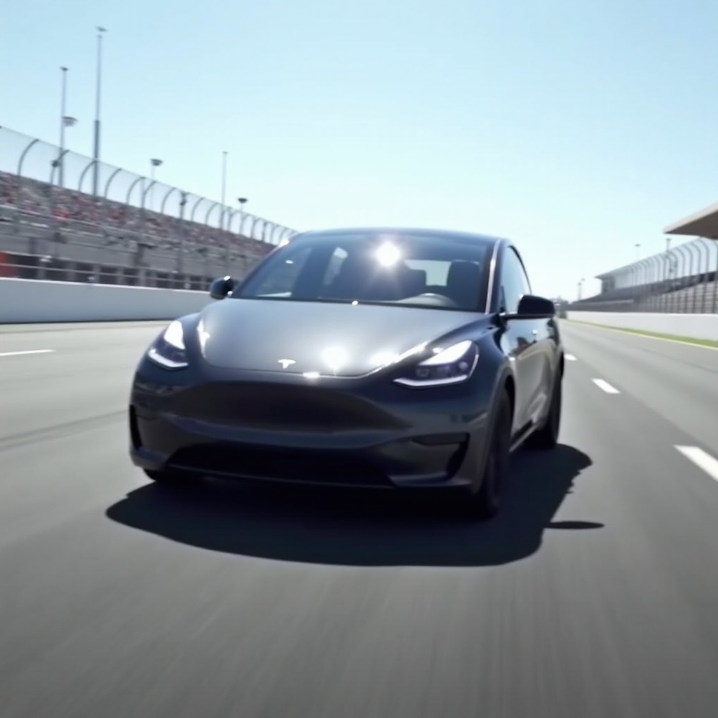 model y prestaties kwart mijl