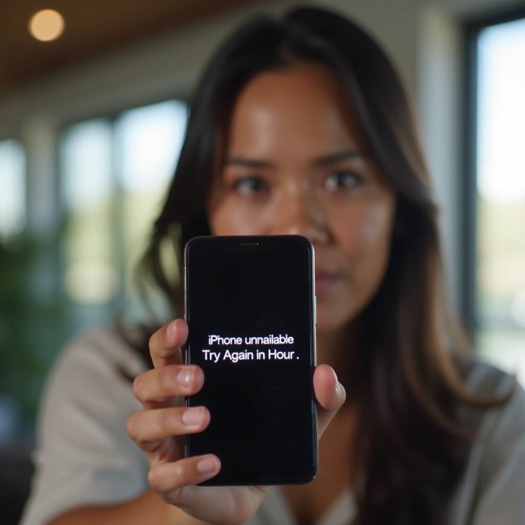 iPhone indisponível, tente novamente em 1 hora