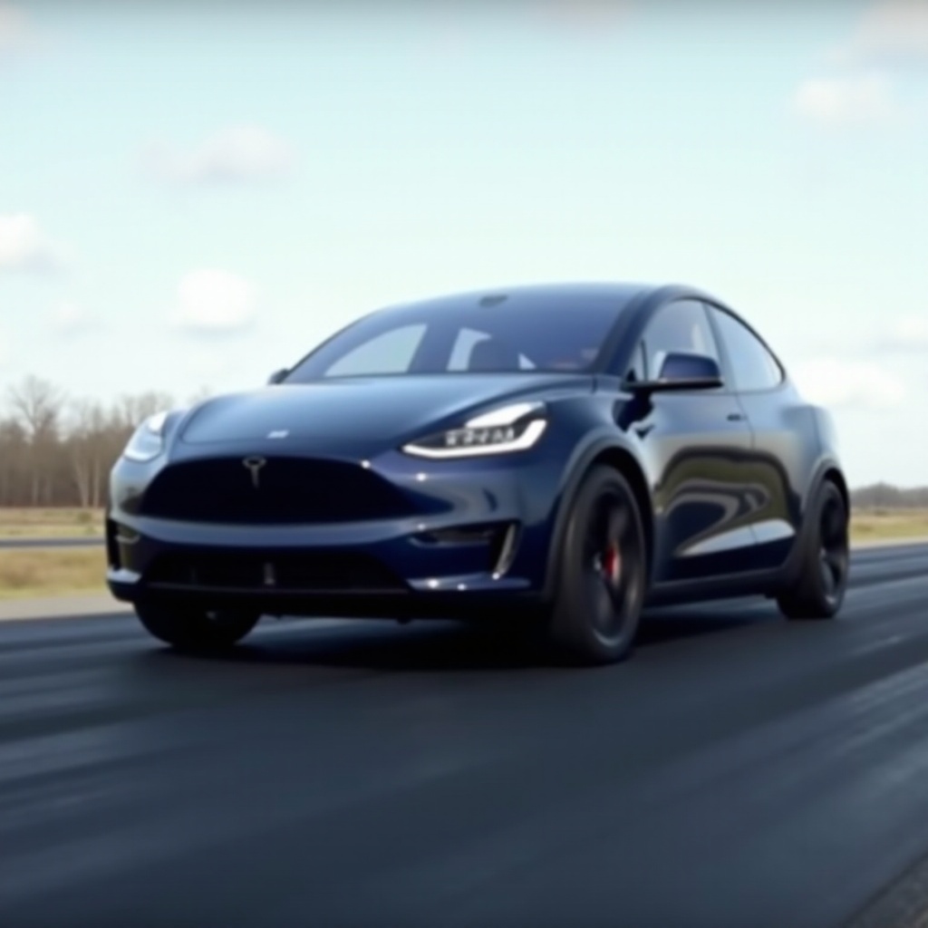 modèle y performance quart de mile