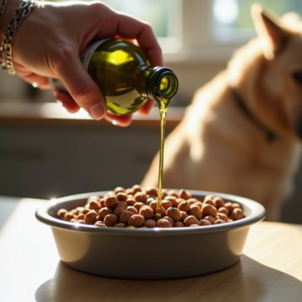 kan ik olijfolie aan het eten van mijn hond toevoegen