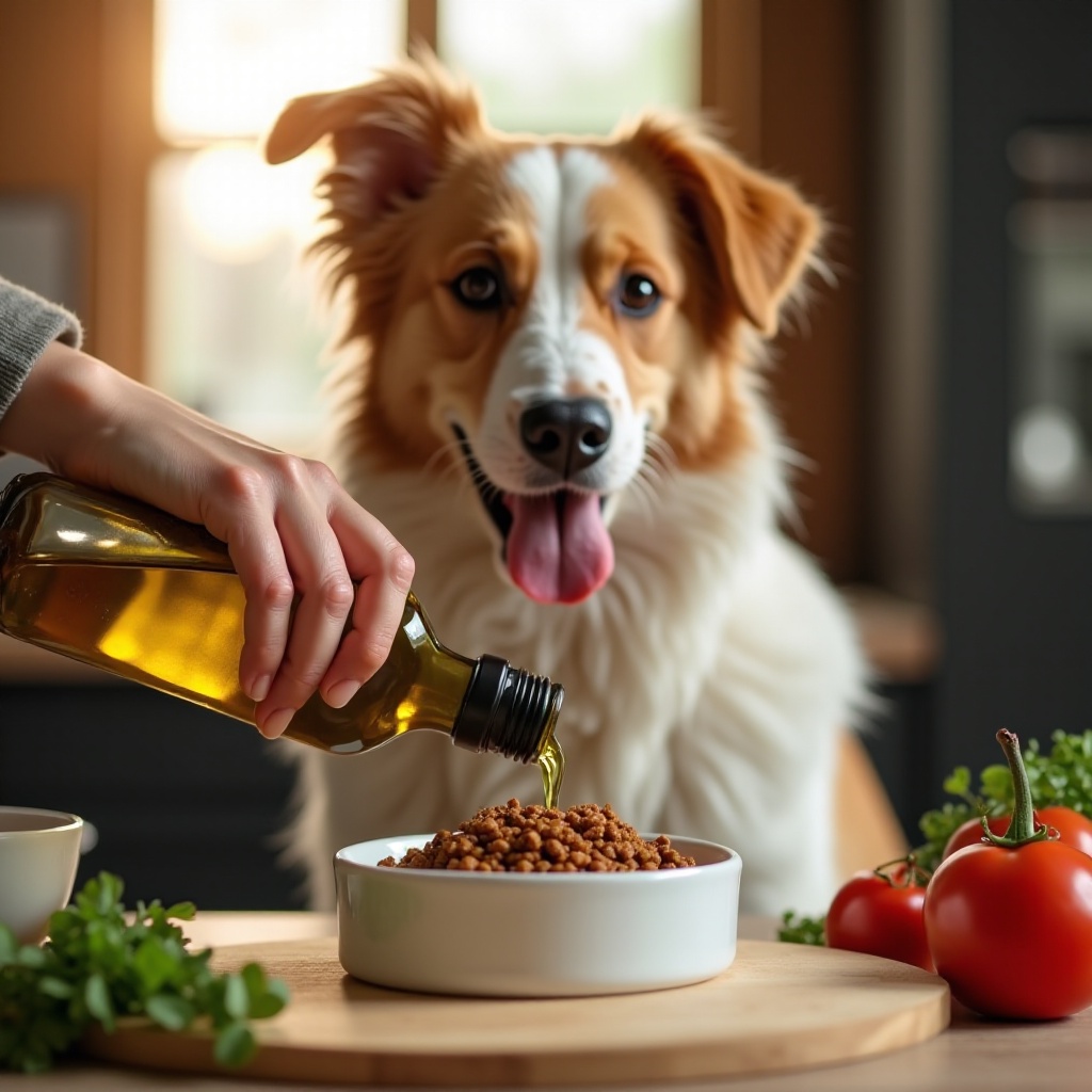 puis-je ajouter de l'huile d'olive à la nourriture de mon chien