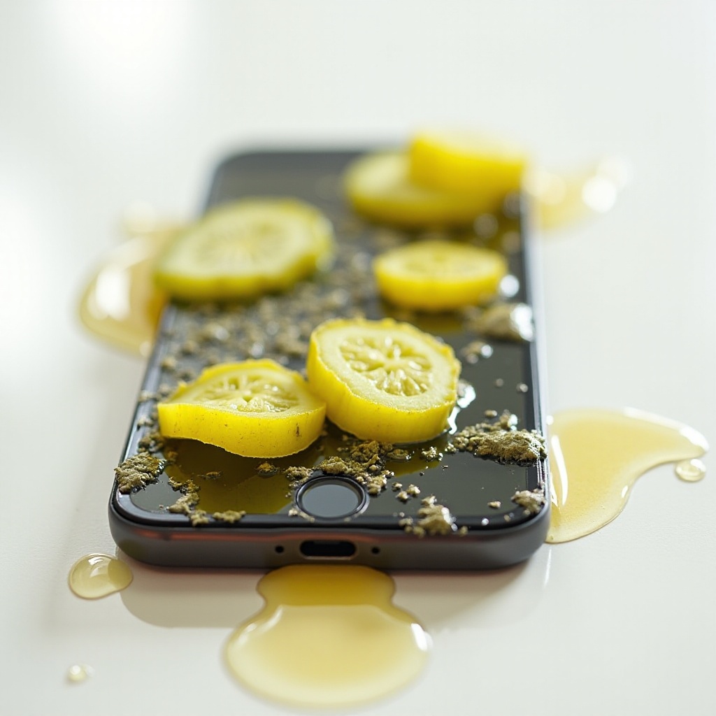 wie sehr würde Essiggurkensaft dein Telefon beschädigen