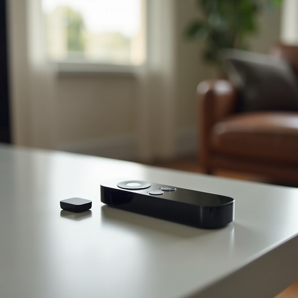 le bouton d'alimentation de la télécommande Apple TV est tombé